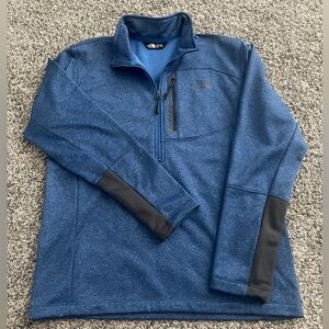 North Face Men’s Blue Half-zip Polyester Pullover/Shell